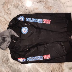 76ers Women's Leather Jacket